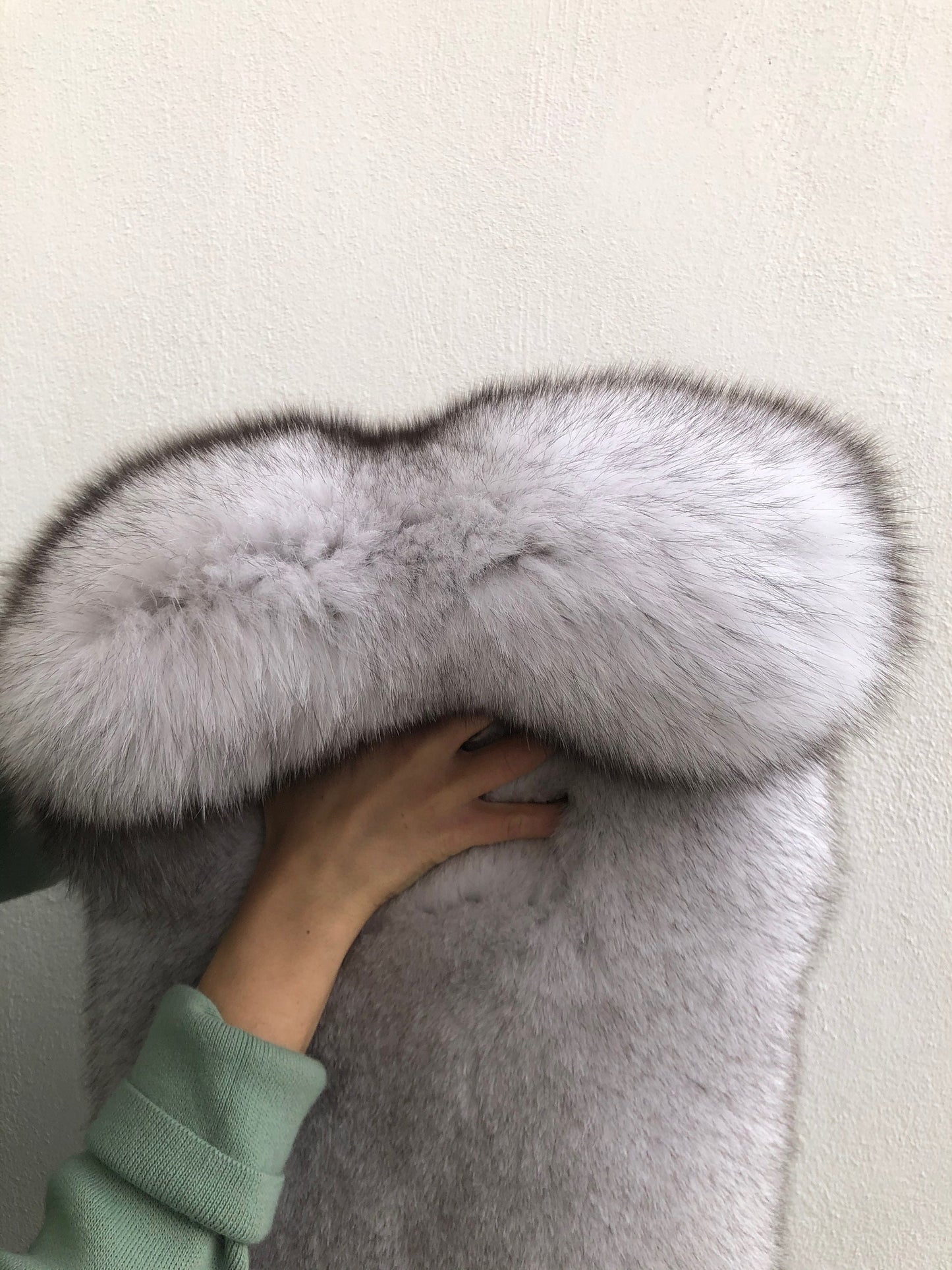 Genuine Blue Fox Fur Pelt: Luxury DIY Craft Material huge skin from Saga auction.