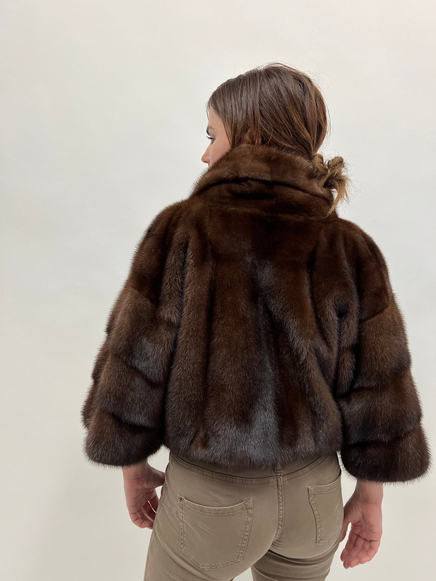 Saga Demi Buff Mink Fur Bolero Jacket - XS/S/M