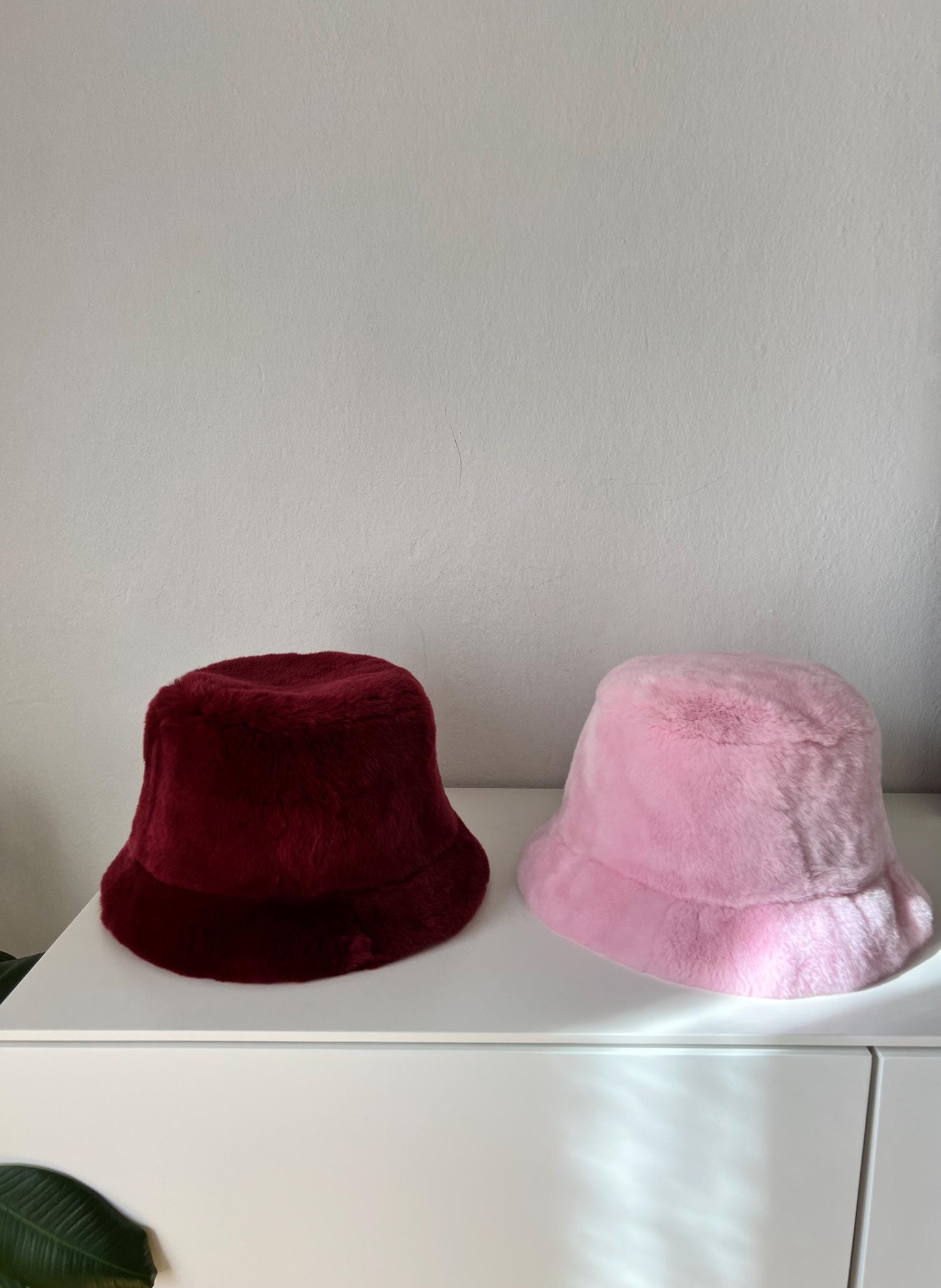 Handmade Mink Fur Bucket Hat: Yellow Fur Warmer