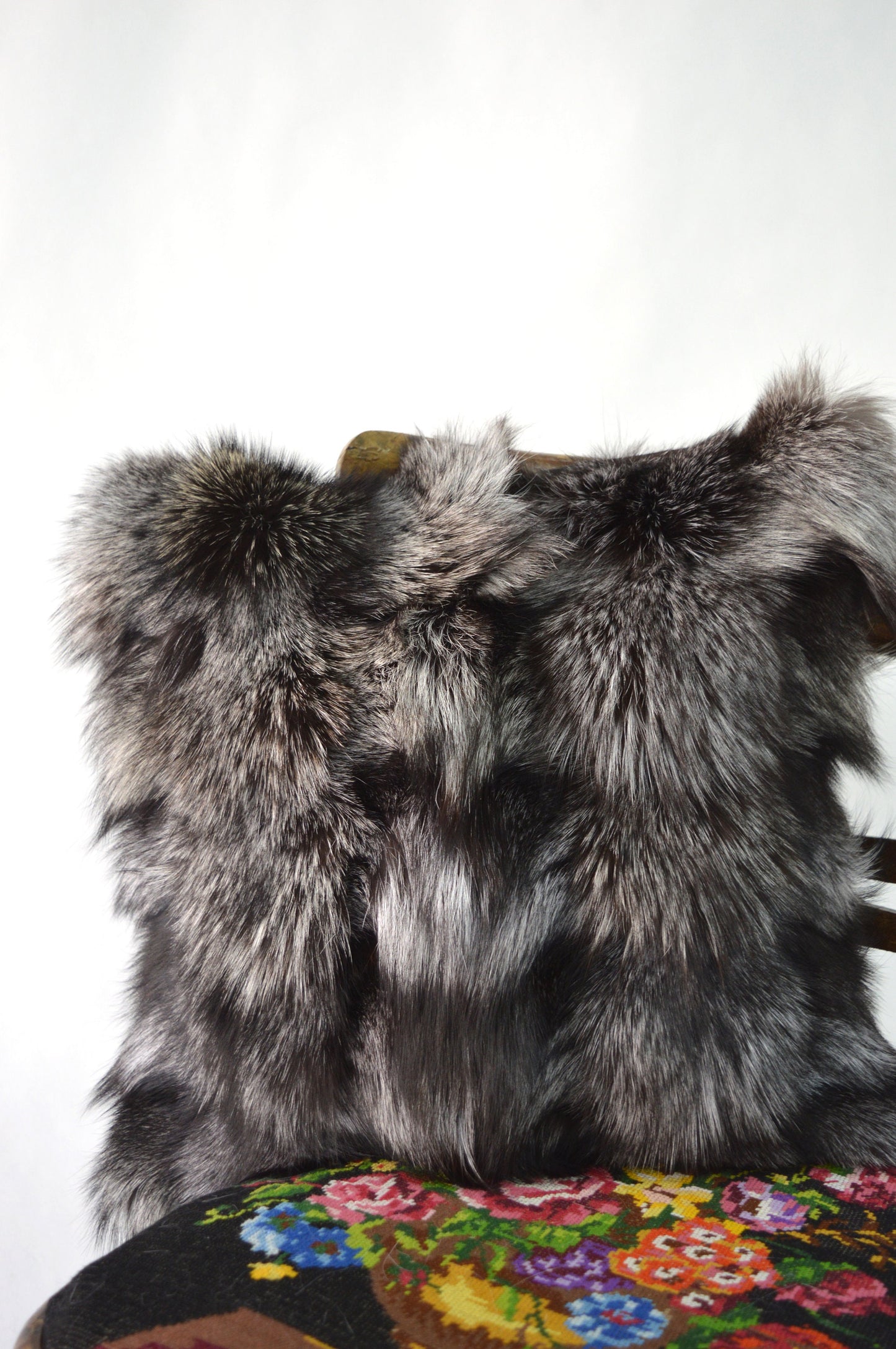 Silver Fox Fur Pillow Cover: Genuine Fur Cushion, Home Decor