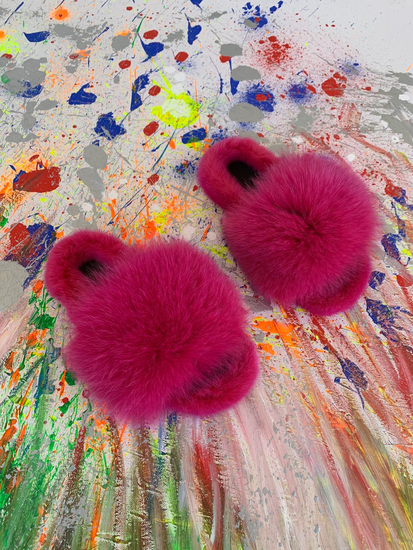 Real Fox and Mink Fur Slides: Luxury Slippers