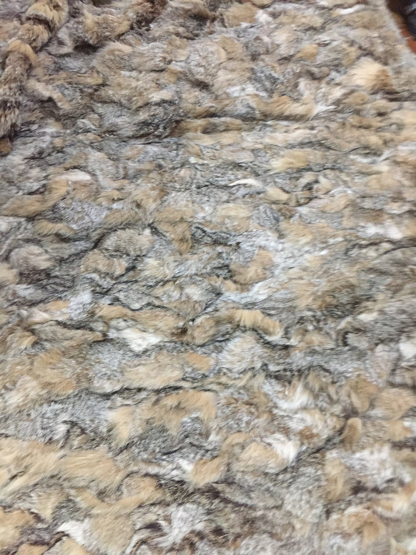 Real Fox Fur Throw Blanket: Luxury Bedspread, Warm Deco (82.61x45.2 inches)