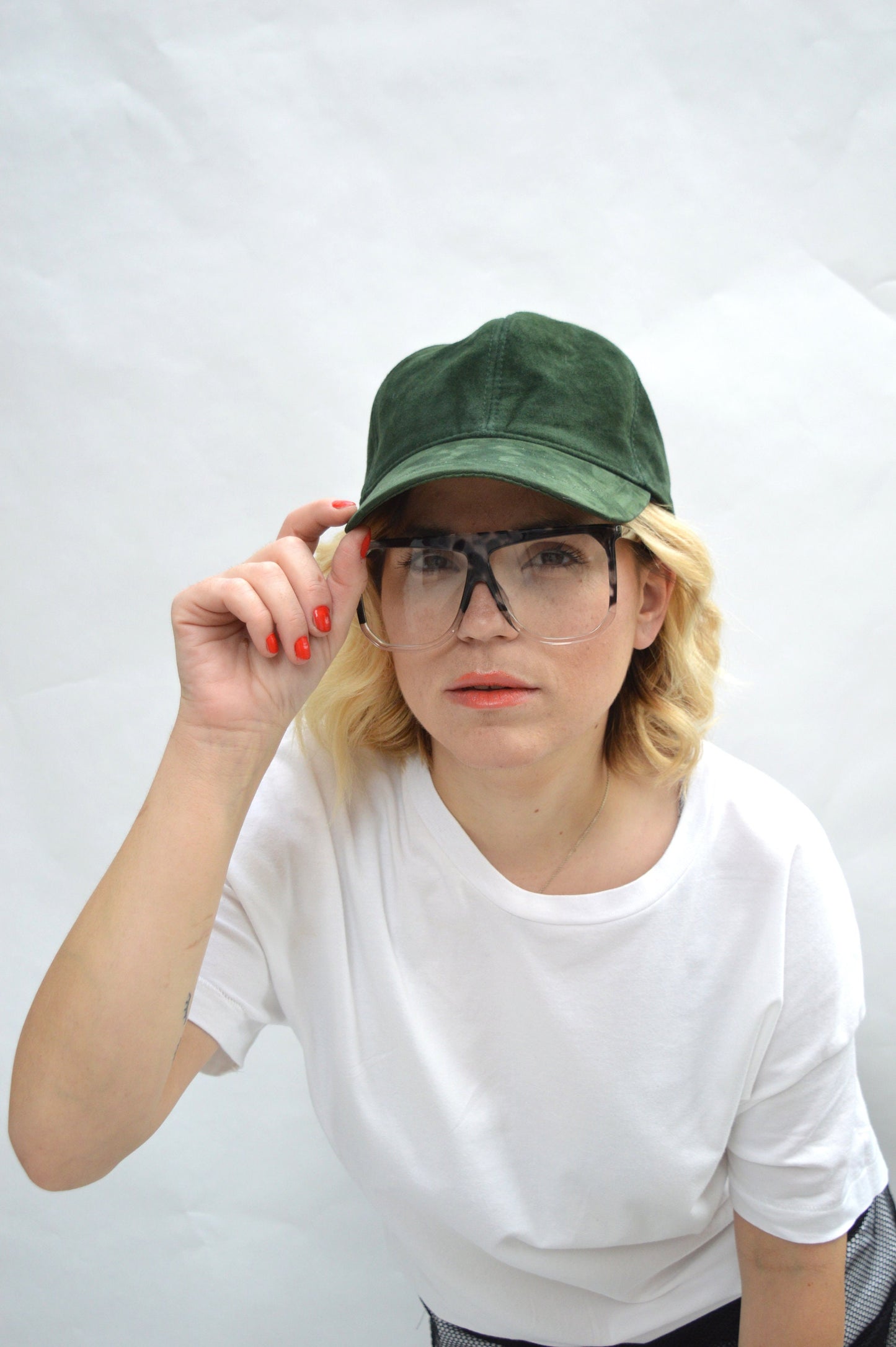 Genuine Suede Leather Cap: Adjustable Cowhide Jockey Hat