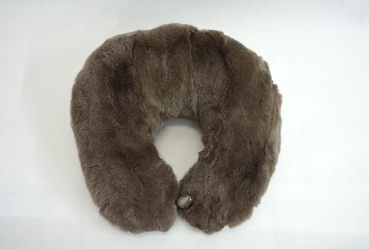 Rex Rabbit Fur Travel Pillow: Ergonomic Neck Support