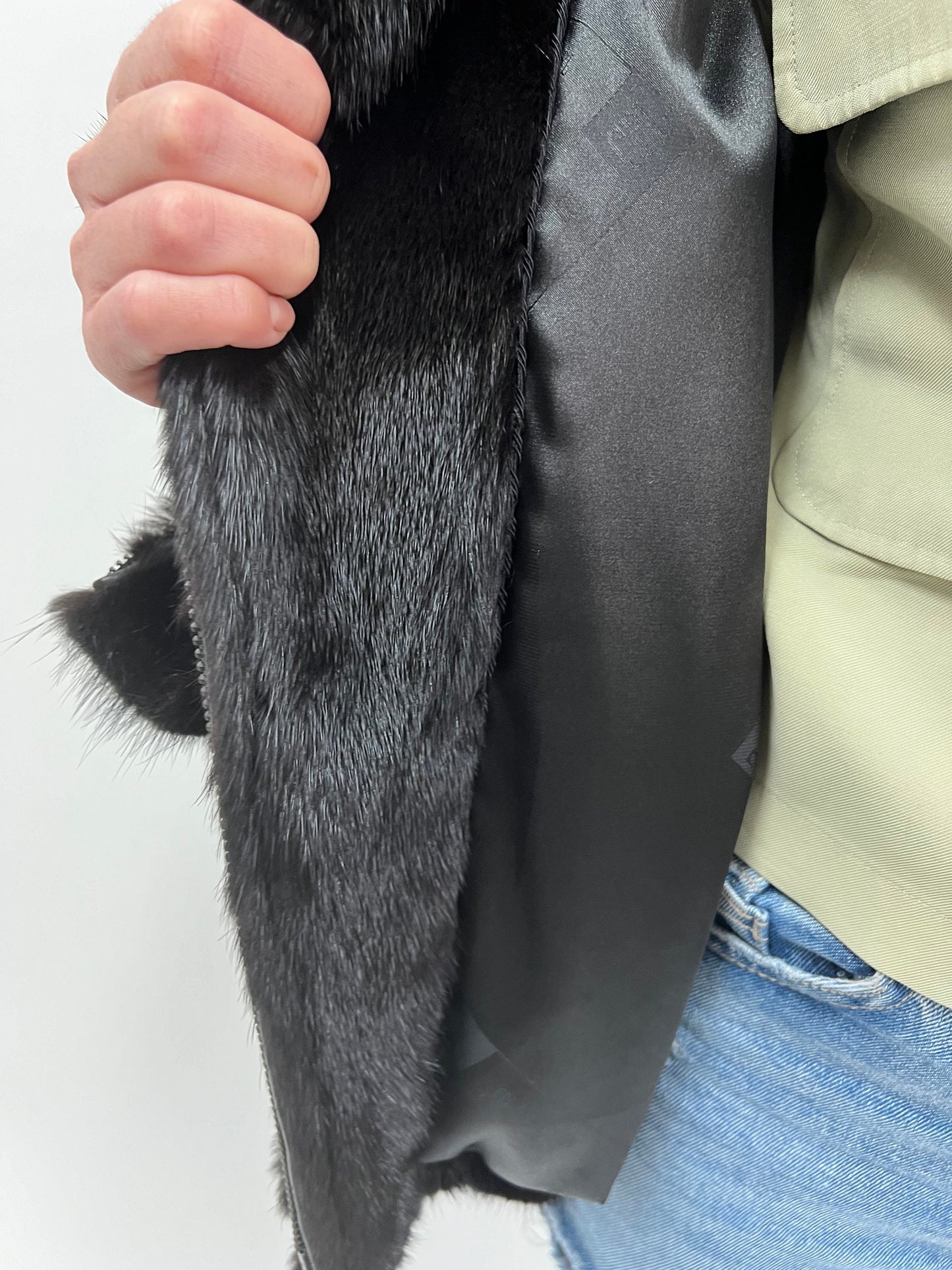 Black Mink Fur Biker Jacket: Silver Hardware, Luxury Women's Gift