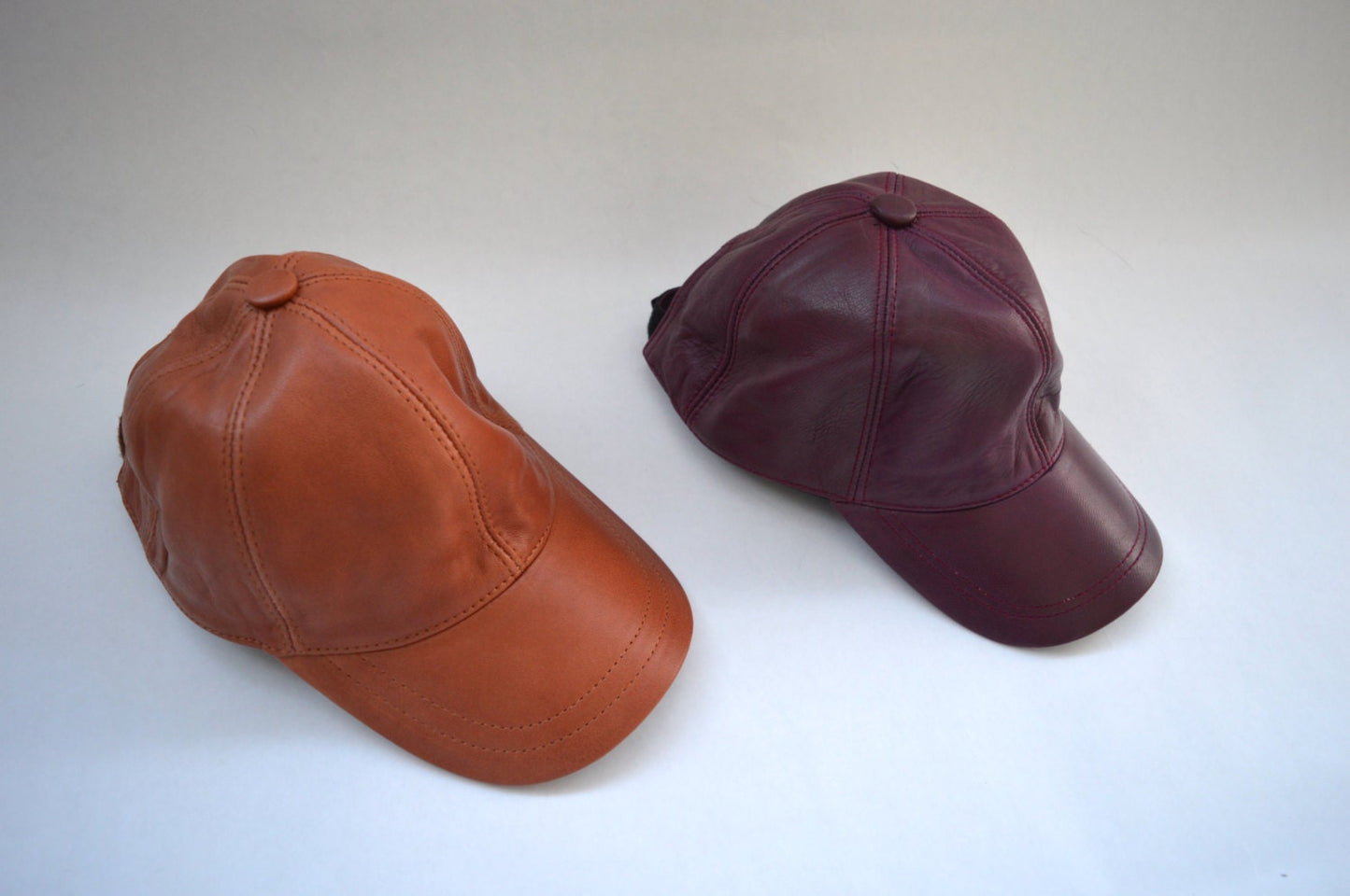 Genuine Leather Baseball Cap: Adjustable Nappa Leather Hat