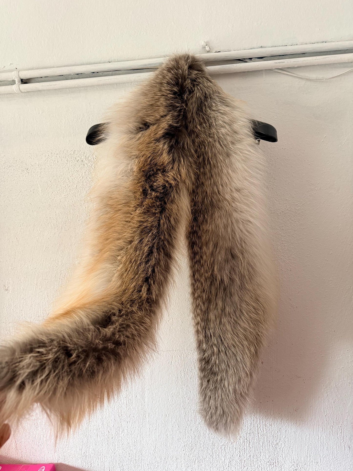 Natural Fox Fur Scarf: Genuine Long Fur Stole.