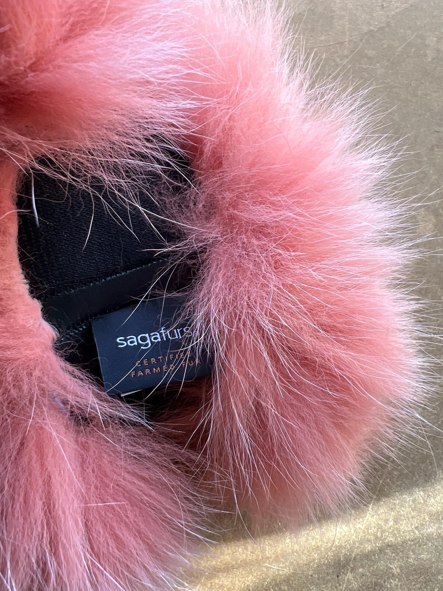 White Fox Fur Headband Collar: Elastic Winter Loop Scarf