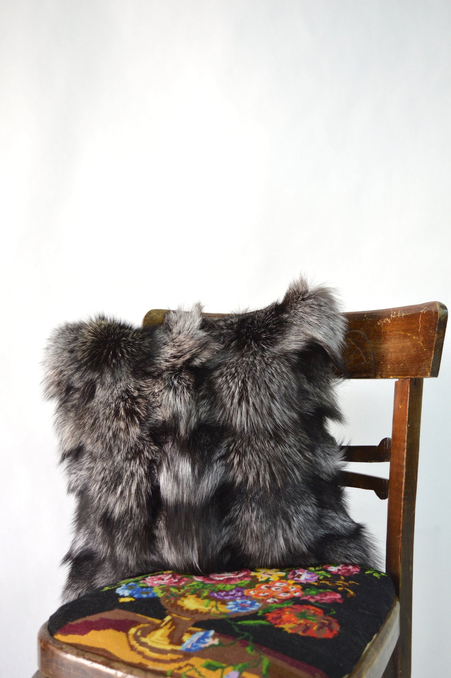 Silver Fox Fur Pillow Cover: Genuine Fur Cushion, Home Decor