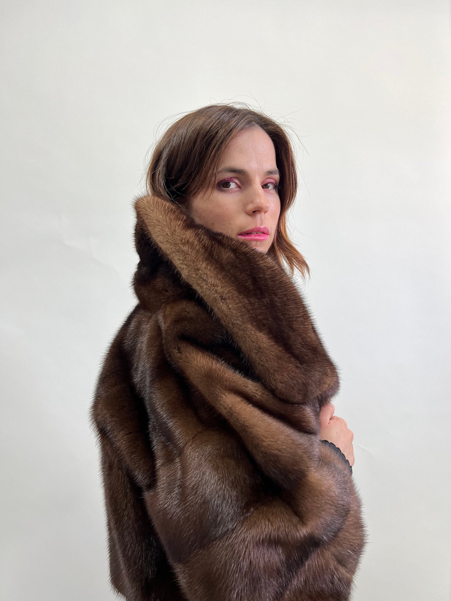 Saga Demi Buff Mink Fur Bolero Jacket - XS/S/M