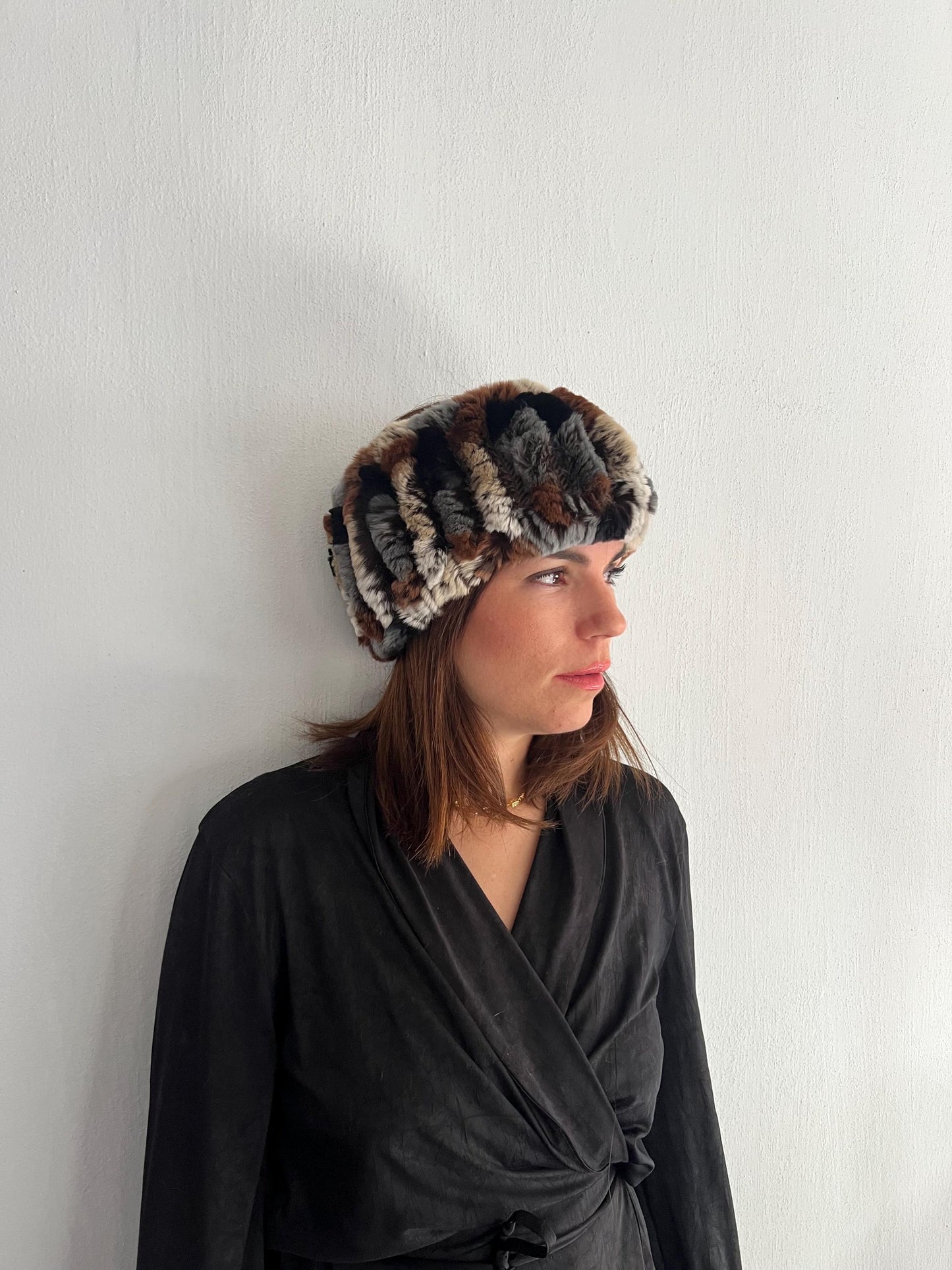 Handmade Knit Beanie Fur Hat: Ultra Soft & Stretchy