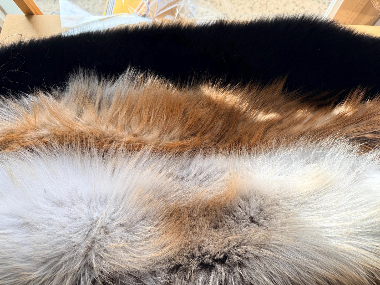 Natural Fox Fur Scarf: Genuine Long Fur Stole.