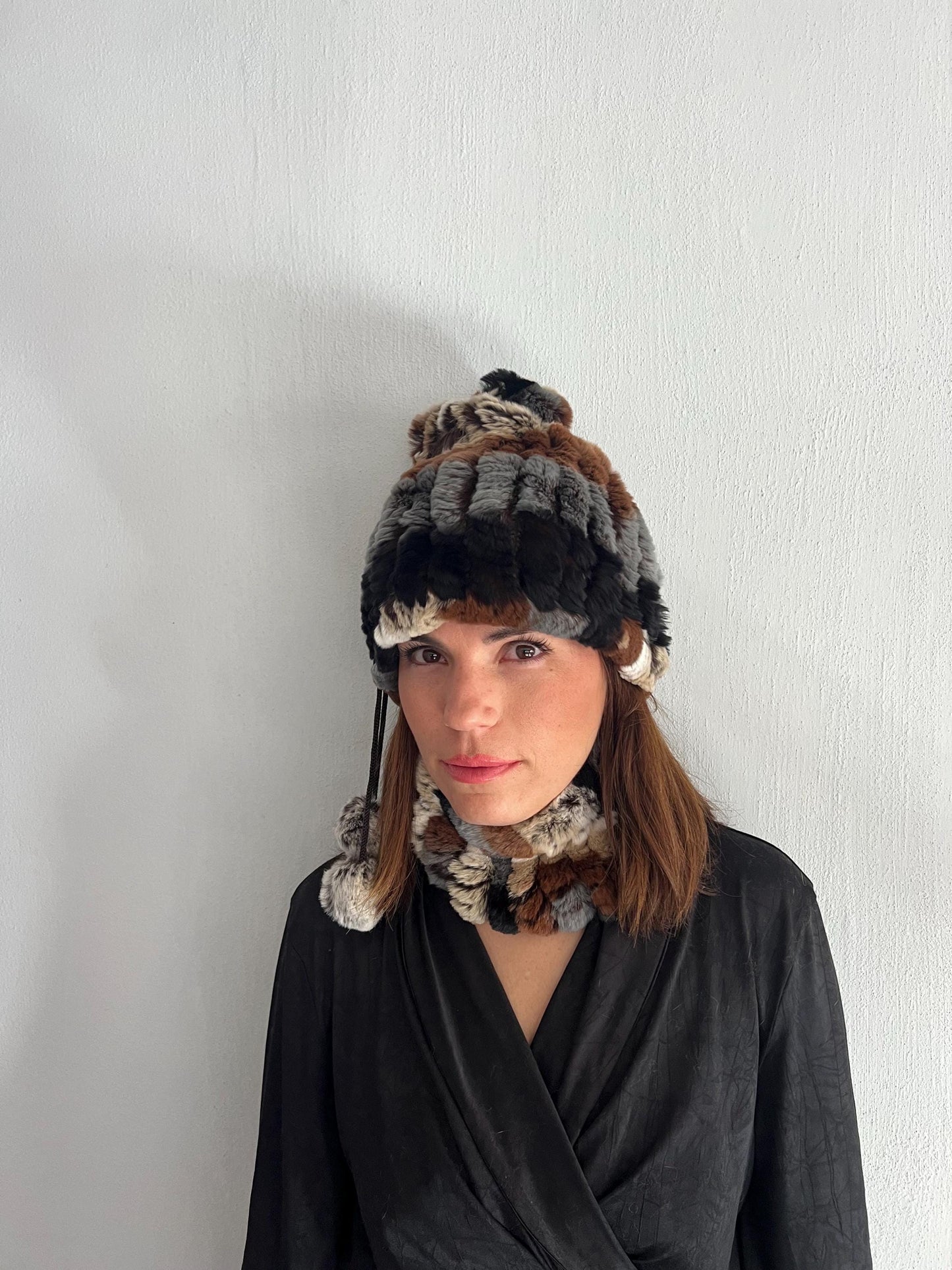 Handmade Knit Beanie Fur Hat: Ultra Soft & Stretchy