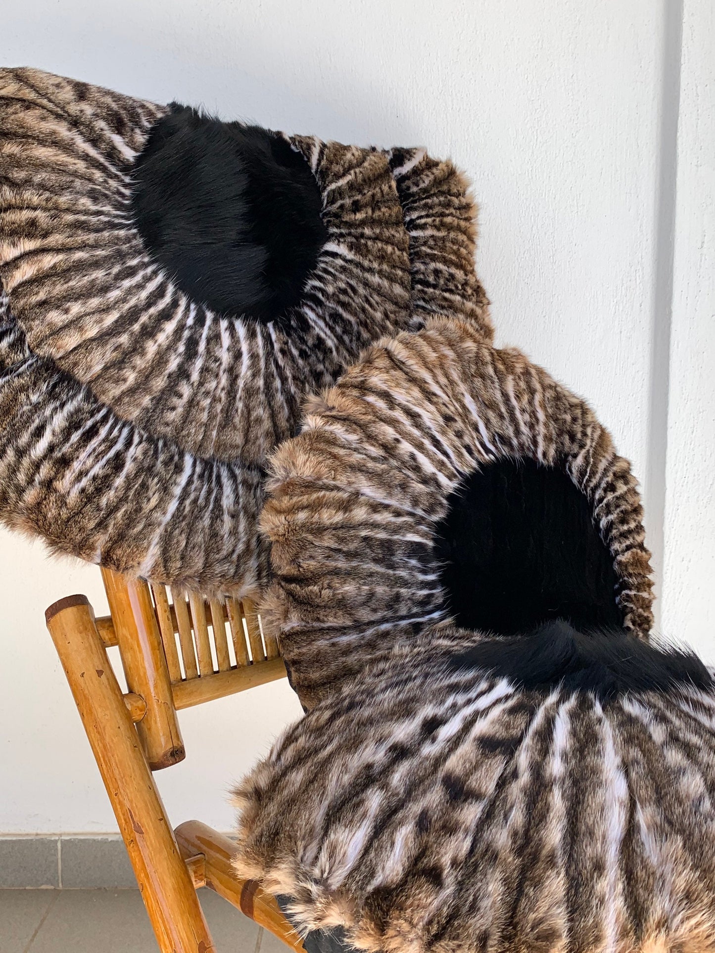 Black Fox Fur Pillow & Throw: Animal Print Home Decor