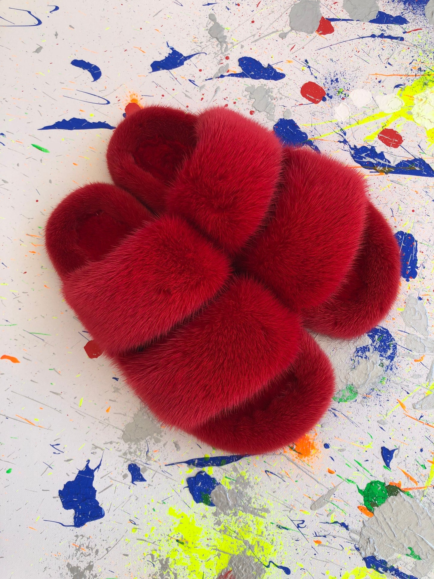 Pink Mink Fur Slides: Luxury Fur Slippers