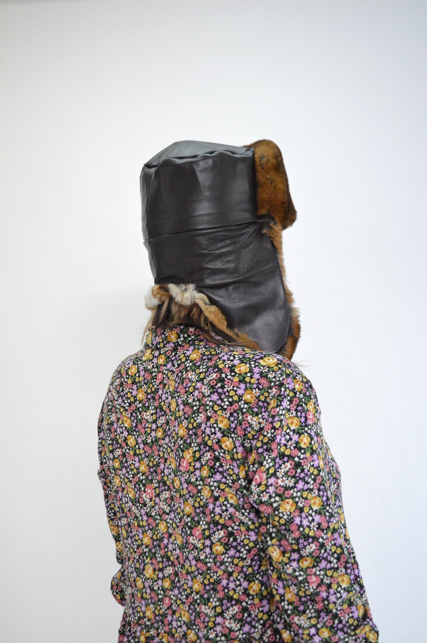 Leather Rabbit Fur Trapper Hat: Aviator Style, Warm Winter Hat