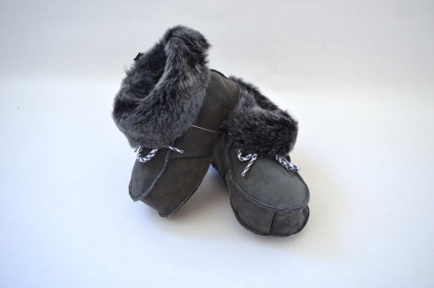 Genuine Shearling Baby Slippers: Real Fur Crib Shoes