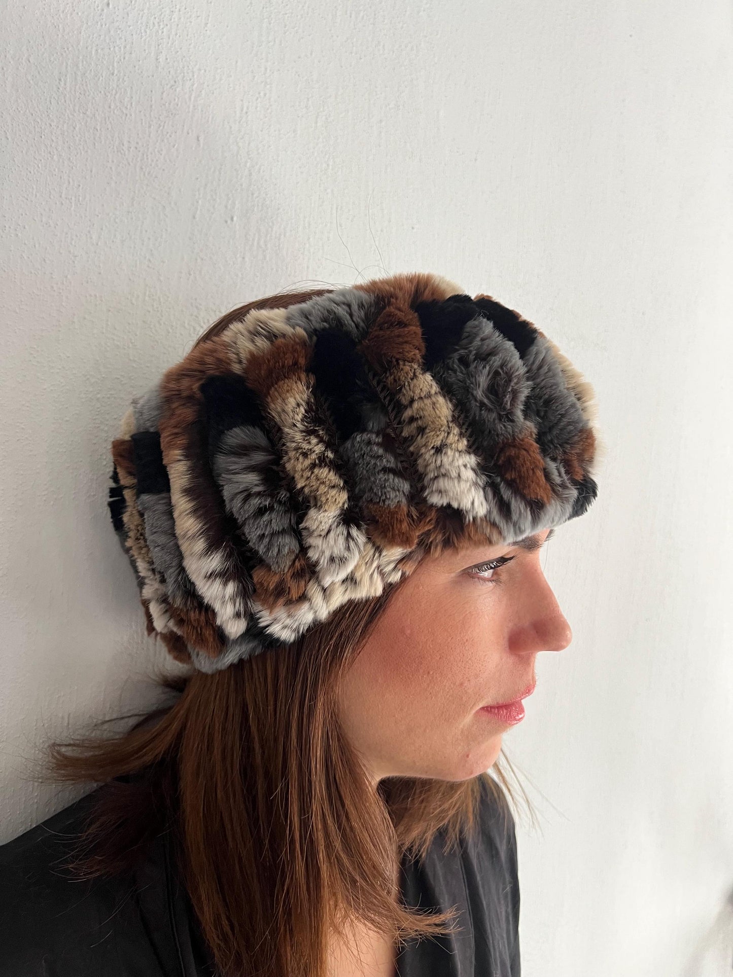 Handmade Knit Beanie Fur Hat: Ultra Soft & Stretchy
