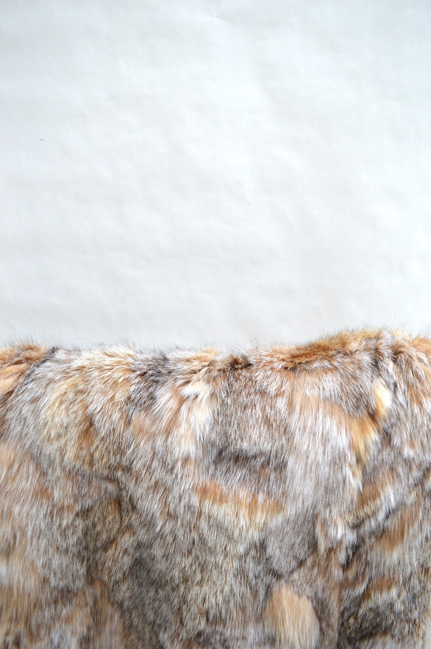Real Fox Fur Throw Blanket: Luxury Bedspread, Warm Deco (82.61x45.2 inches)