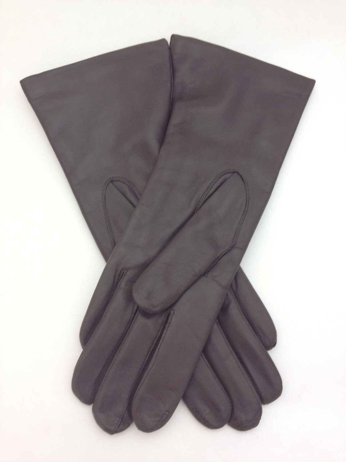 Dark Brown Napa Leather Gloves - Women's Genuine Leather