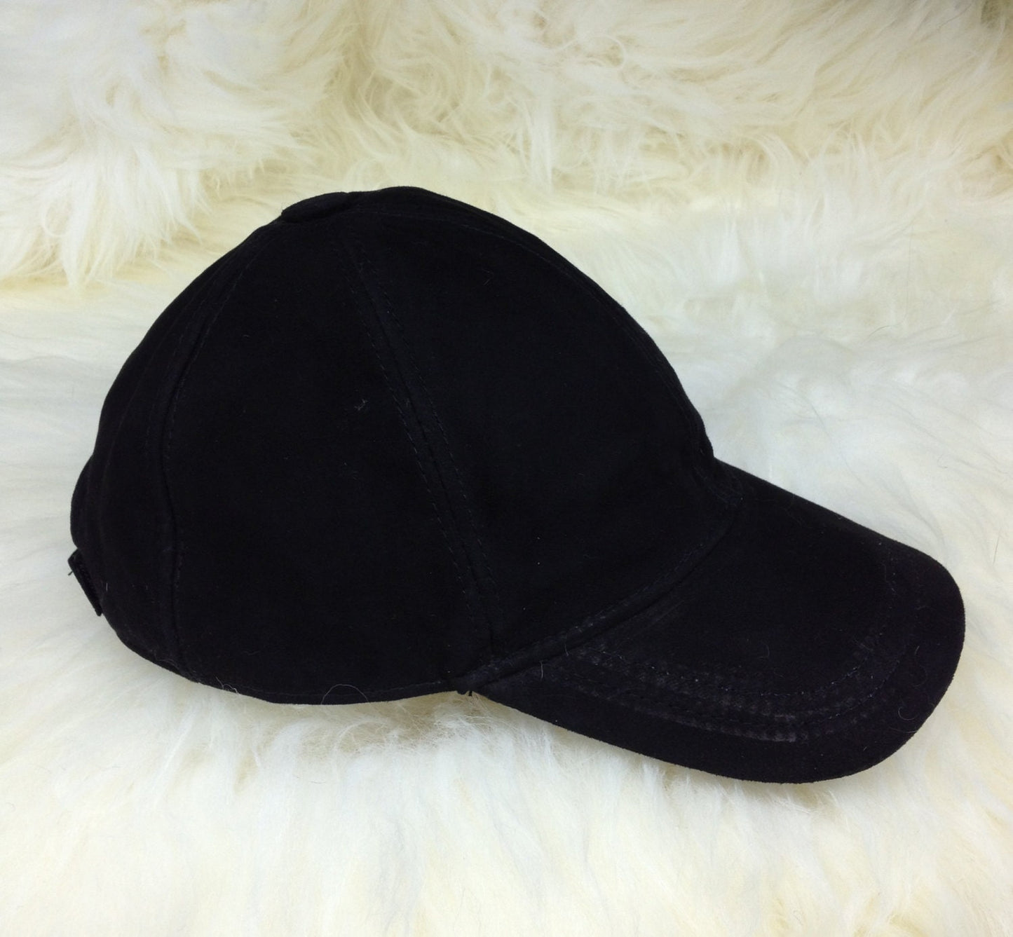 Suede Leather Baseball Cap: Adjustable Genuine Cow Leather