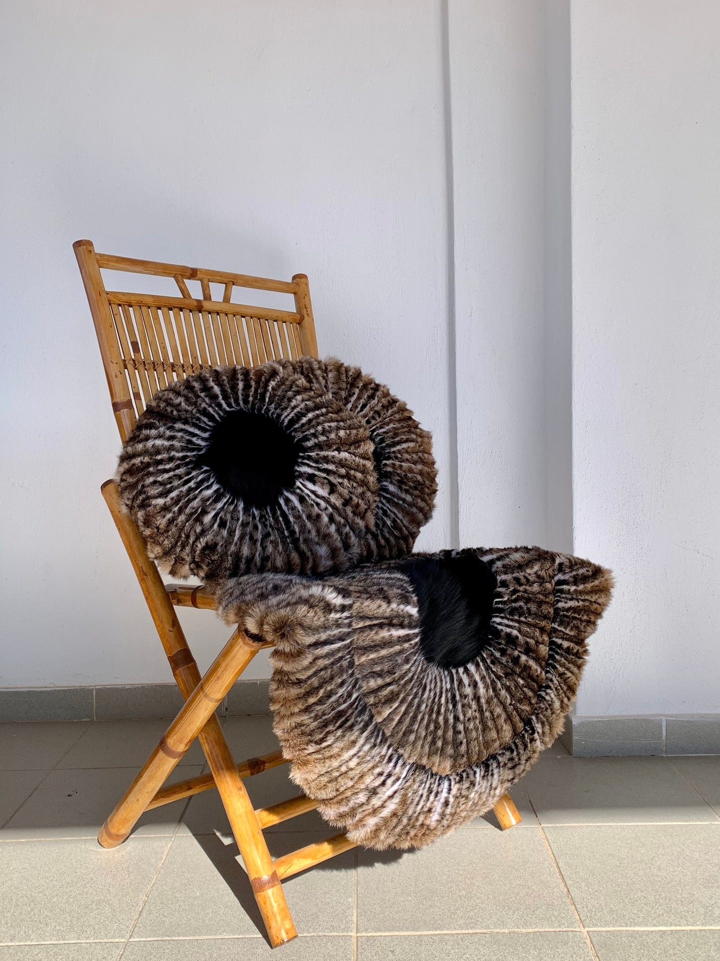 Black Fox Fur Pillow & Throw: Animal Print Home Decor