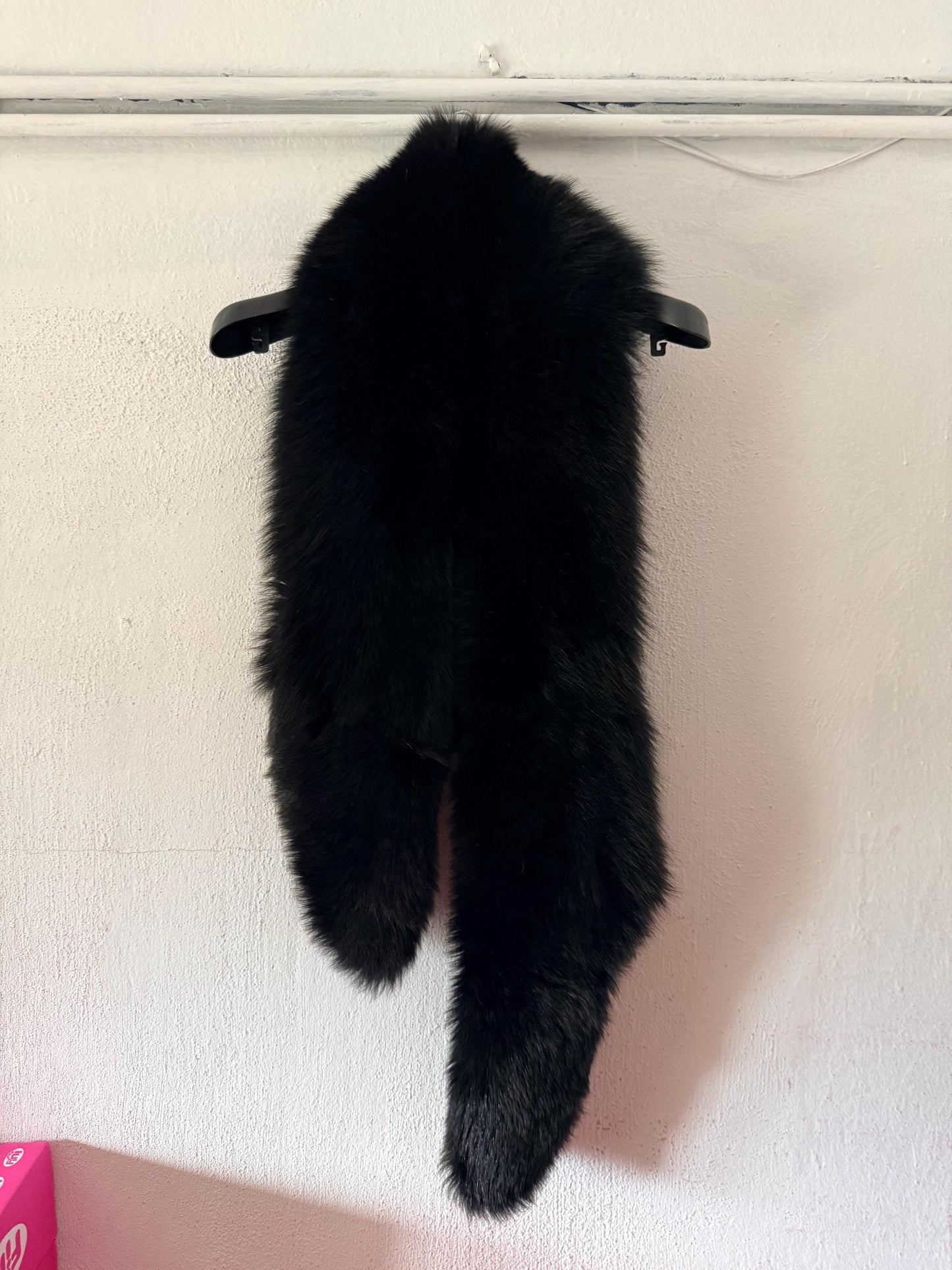 Natural Fox Fur Scarf: Genuine Long Fur Stole.