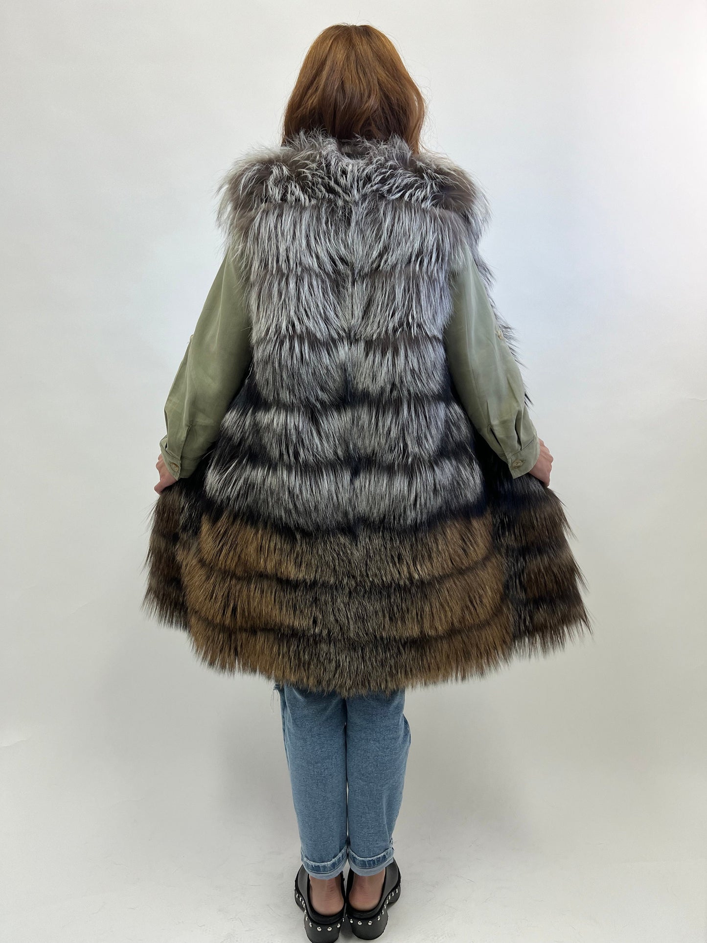 Saga Assured Fox Fur Vest: Long Luxury Fur Coat