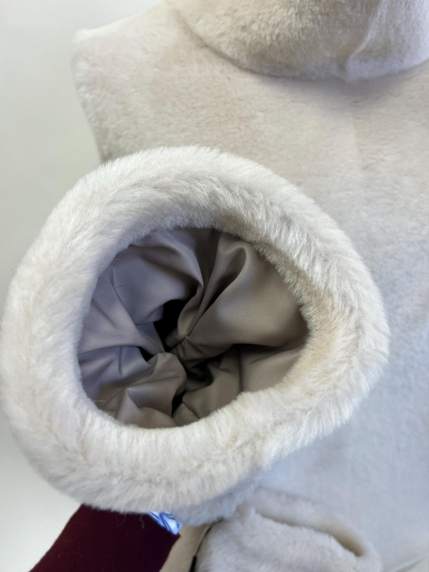 Turtleneck  warmer Shearling Shawl Poncho: Off White Fur with Cuffs