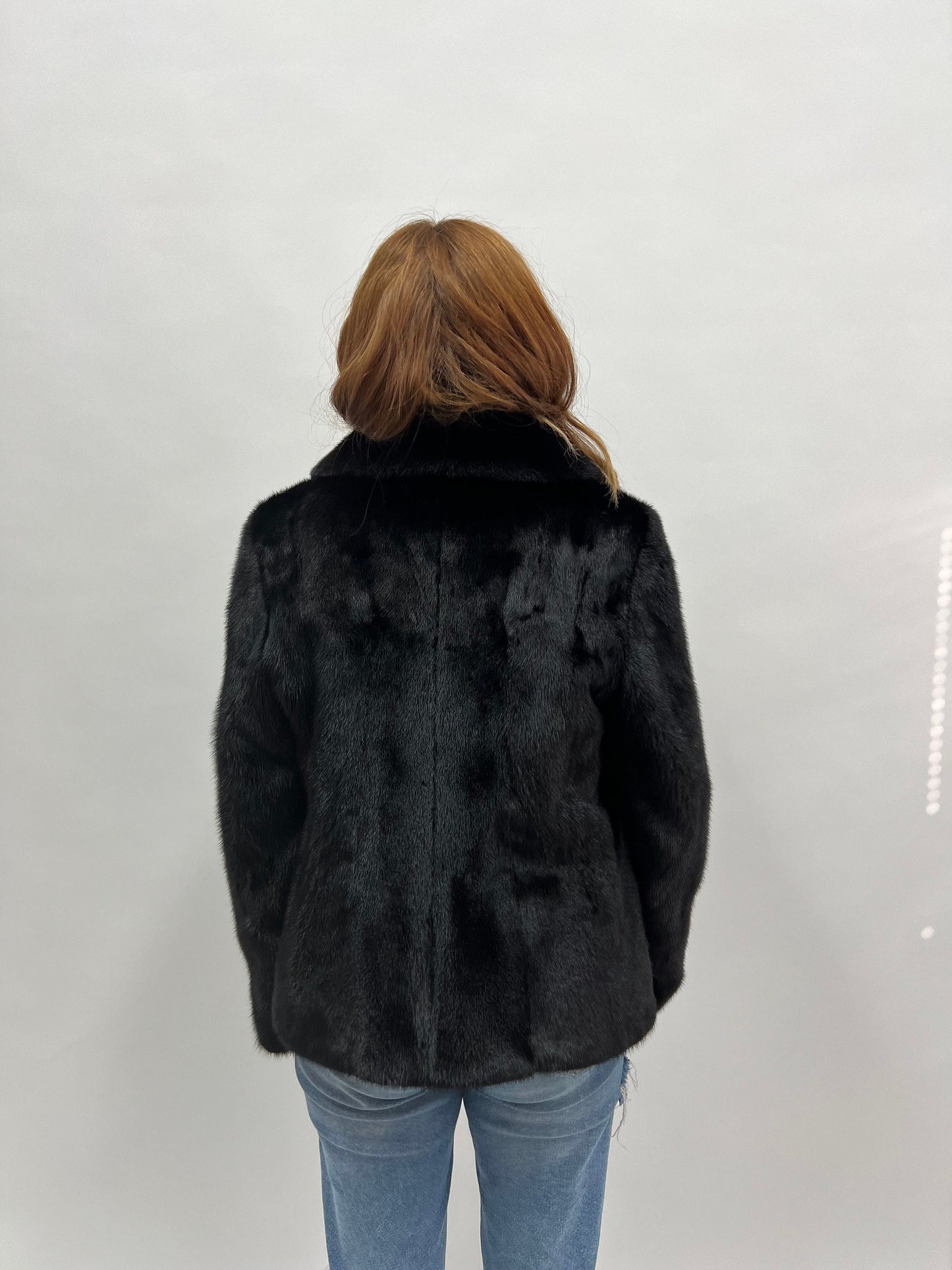 Black Mink Fur Biker Jacket: Silver Hardware, Luxury Women's Gift