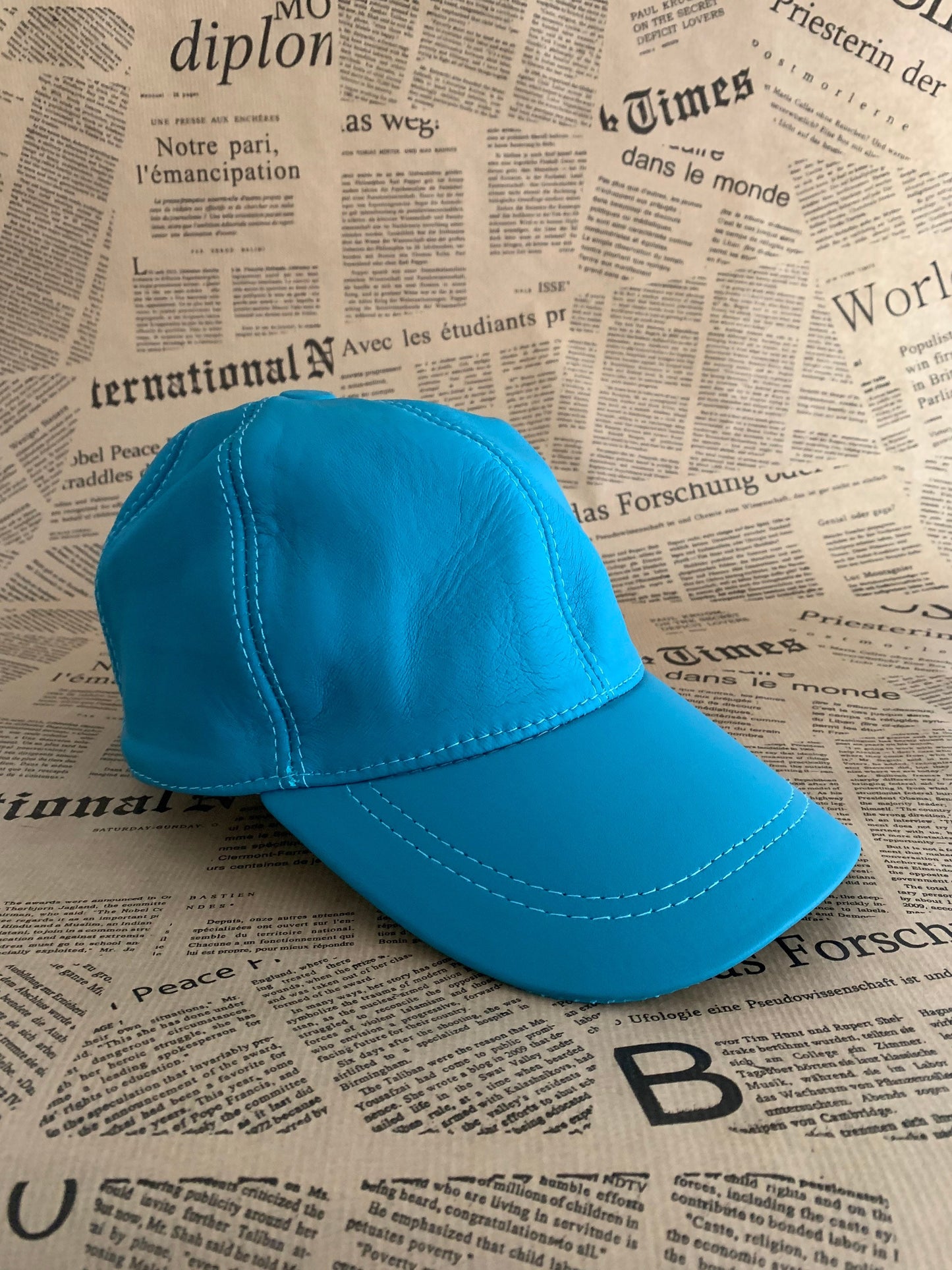 Genuine Leather Baseball Cap: Adjustable Nappa Leather Hat