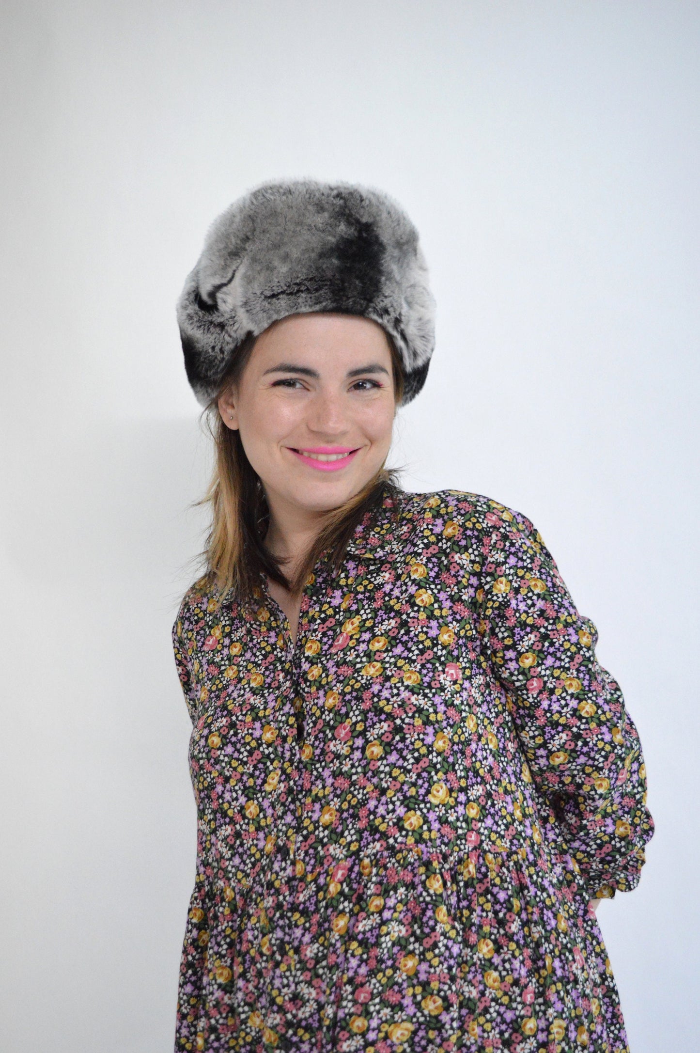 Handmade Leather Rabbit Fur Trapper Hat: Aviator Style