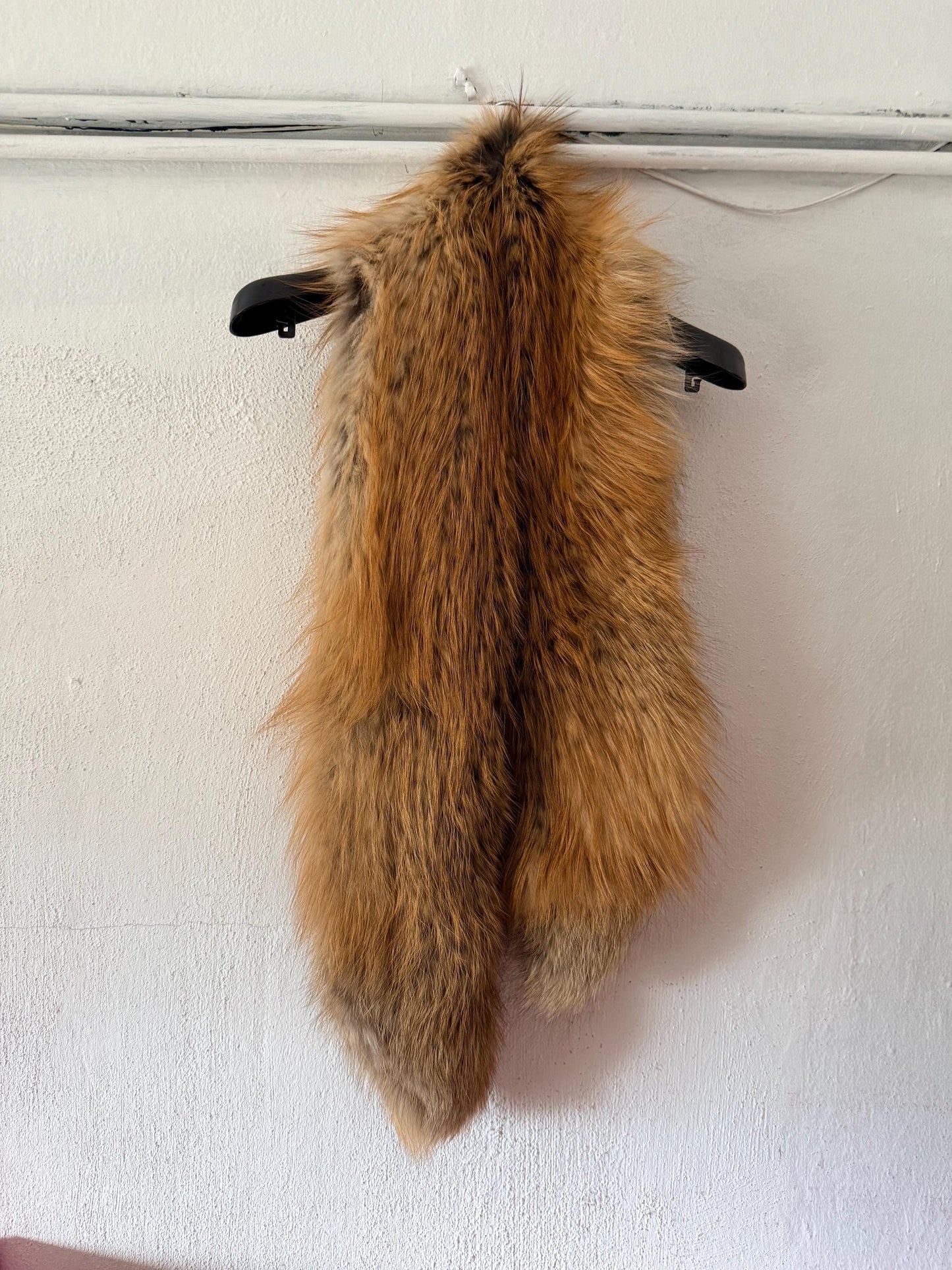 Natural Fox Fur Scarf: Genuine Long Fur Stole.