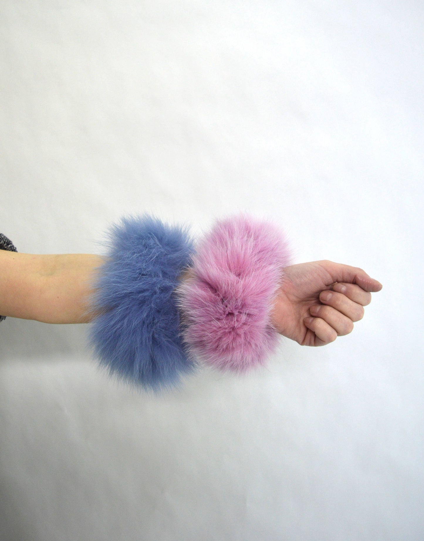 Real Fox Fur Scrunchie: Fashion Hair Elastic or Coat Cuff