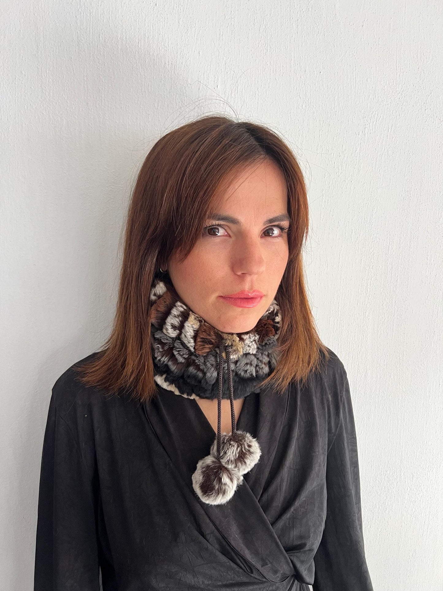 Handmade Knitted Fur Beanie: Soft Stretchy Headband Hat