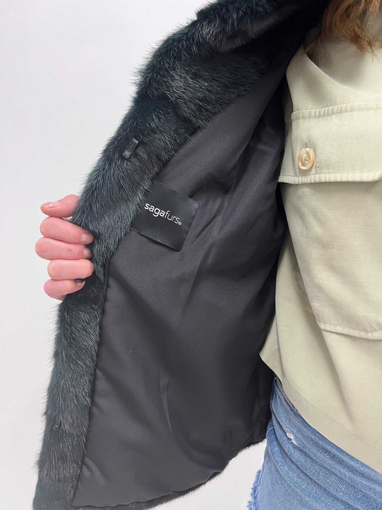 Emerald Dyed Mink Fur Jacket: Lightweight Full Skin Coat
